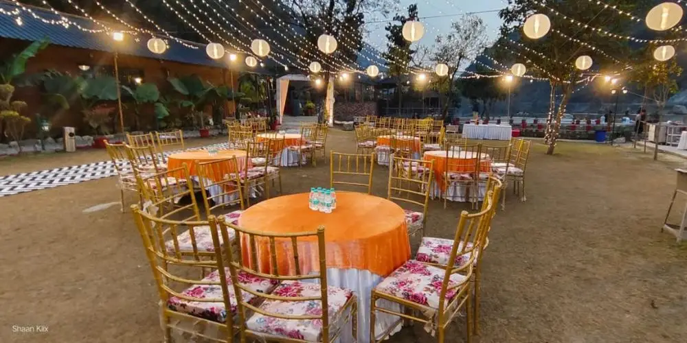 Marriage garden setup at Granny's Den Resort Uttarakhand