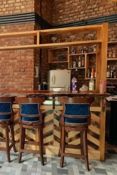 Bar counter at Granny's Den marriage garden resort